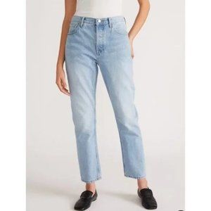 NWT Everlane 90s Cheeky Jean Vintage Inspire Straight Leg High Rise 24/00 Blue